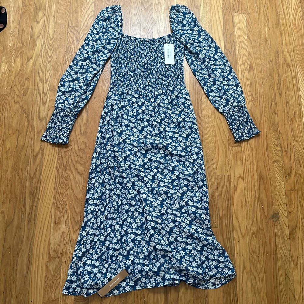 Reformation Rowan Dress Raquel - Blue Floral NWT - bag included